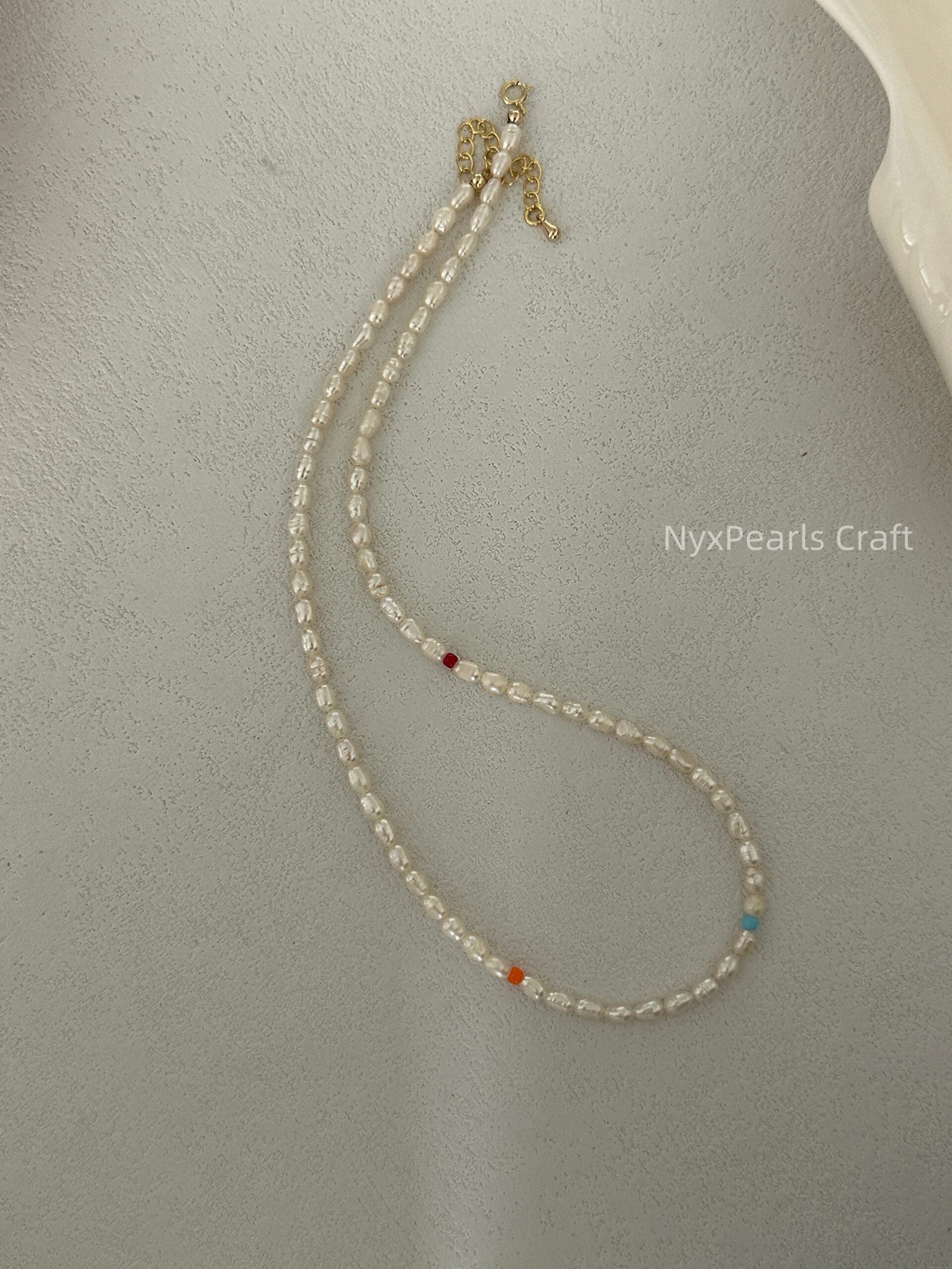 Colorful Single Pearl Necklace - 图片 5
