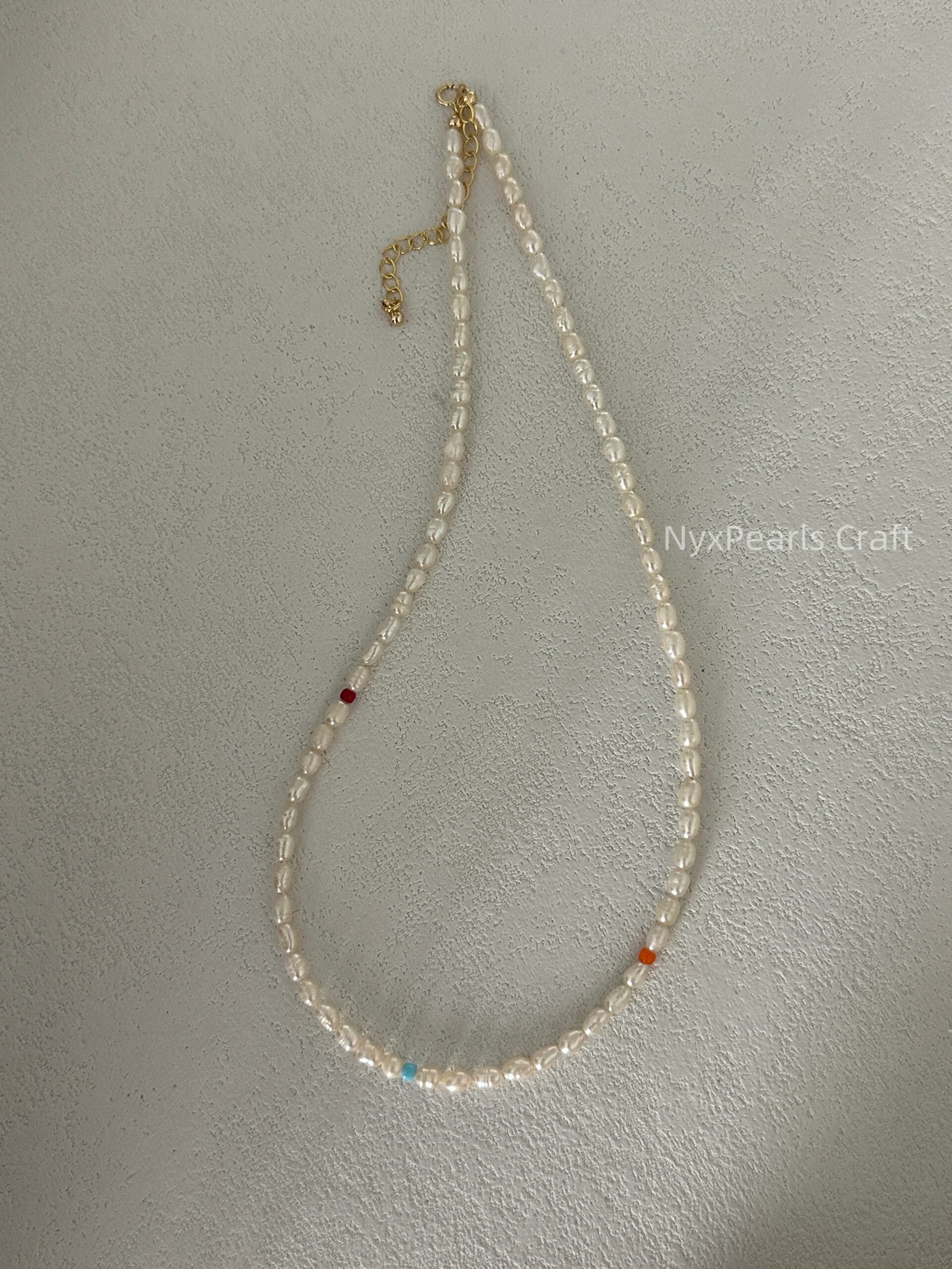 Colorful Single Pearl Necklace - 图片 4