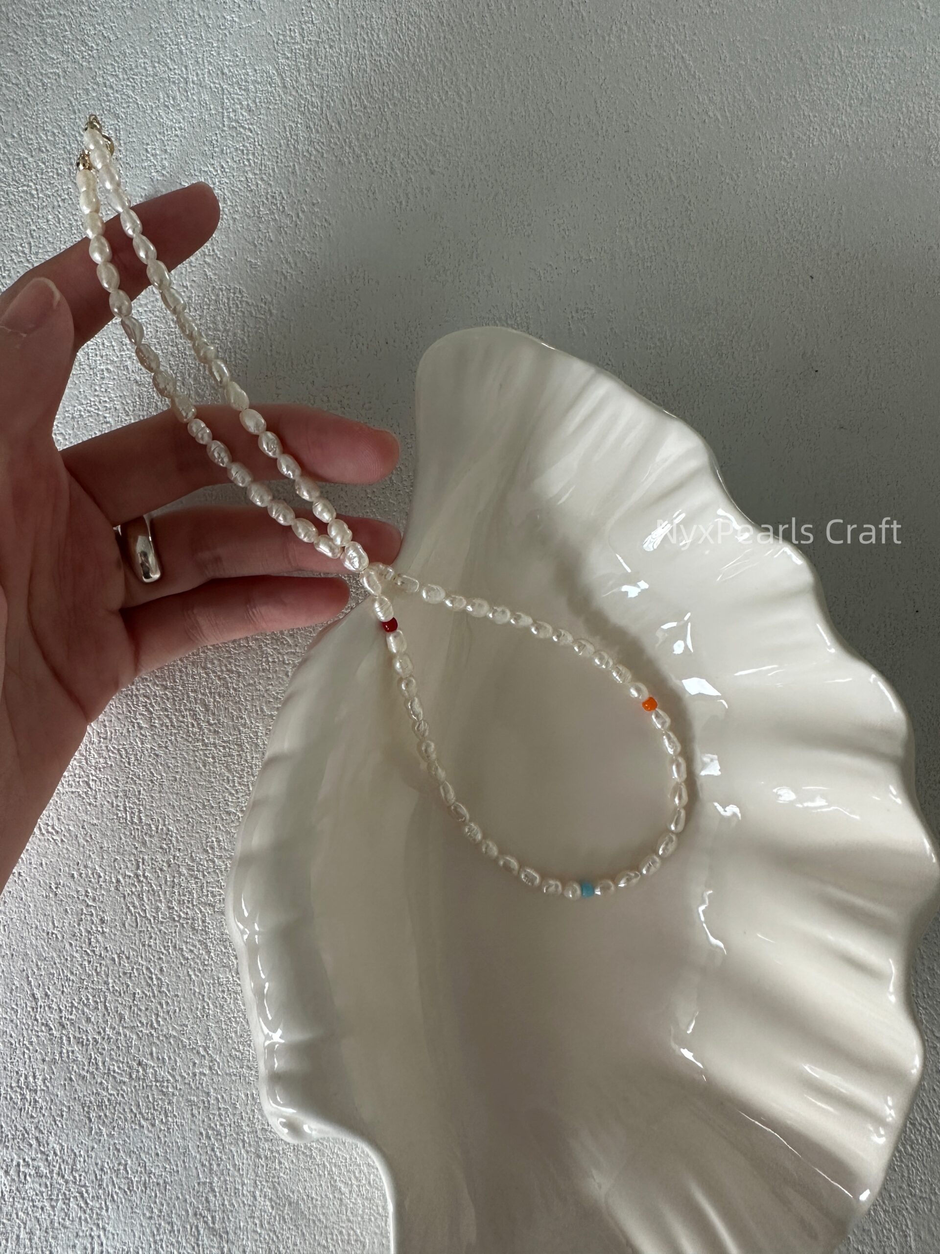 Colorful Single Pearl Necklace - 图片 7