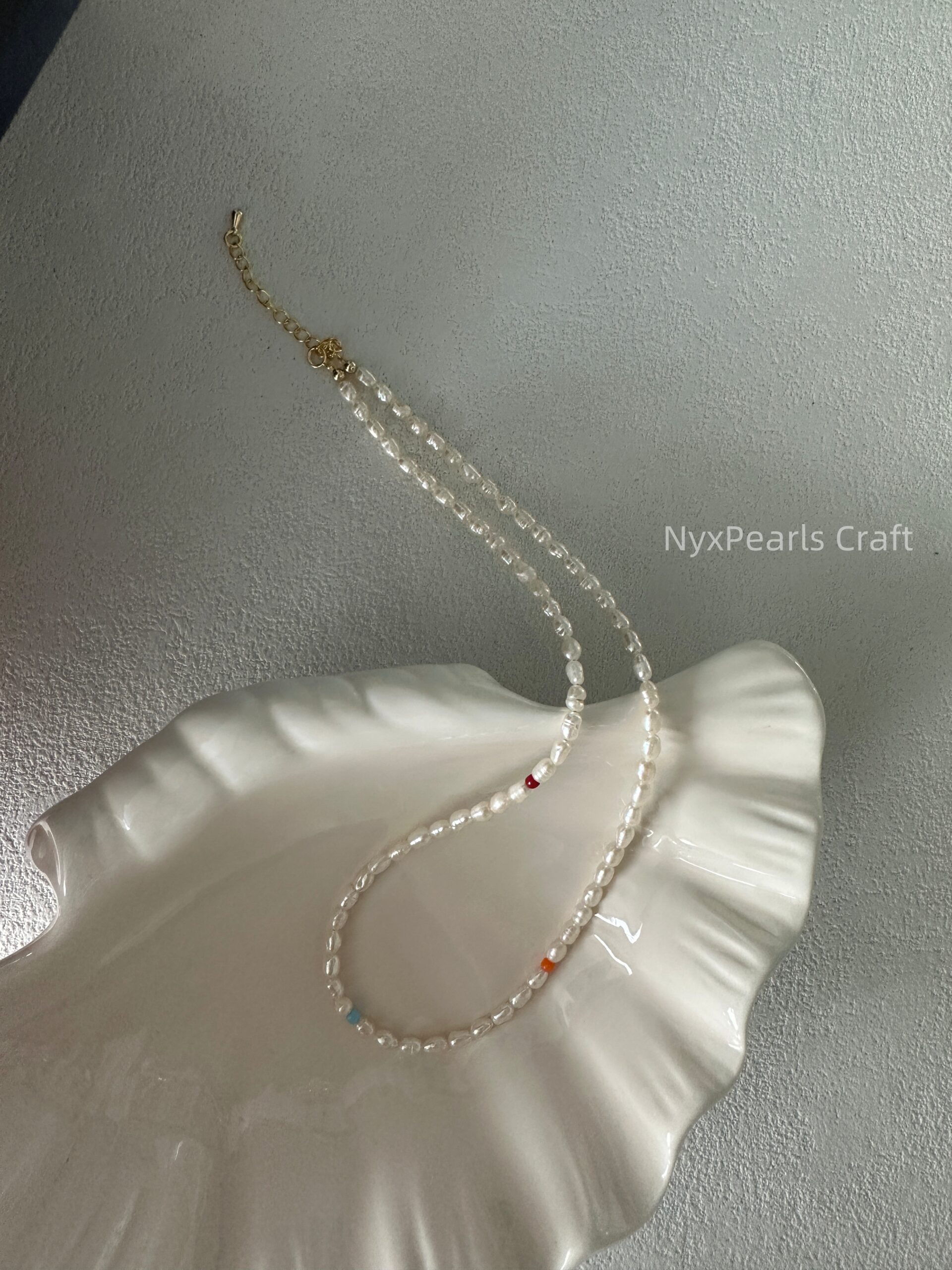 Colorful Single Pearl Necklace - 图片 8