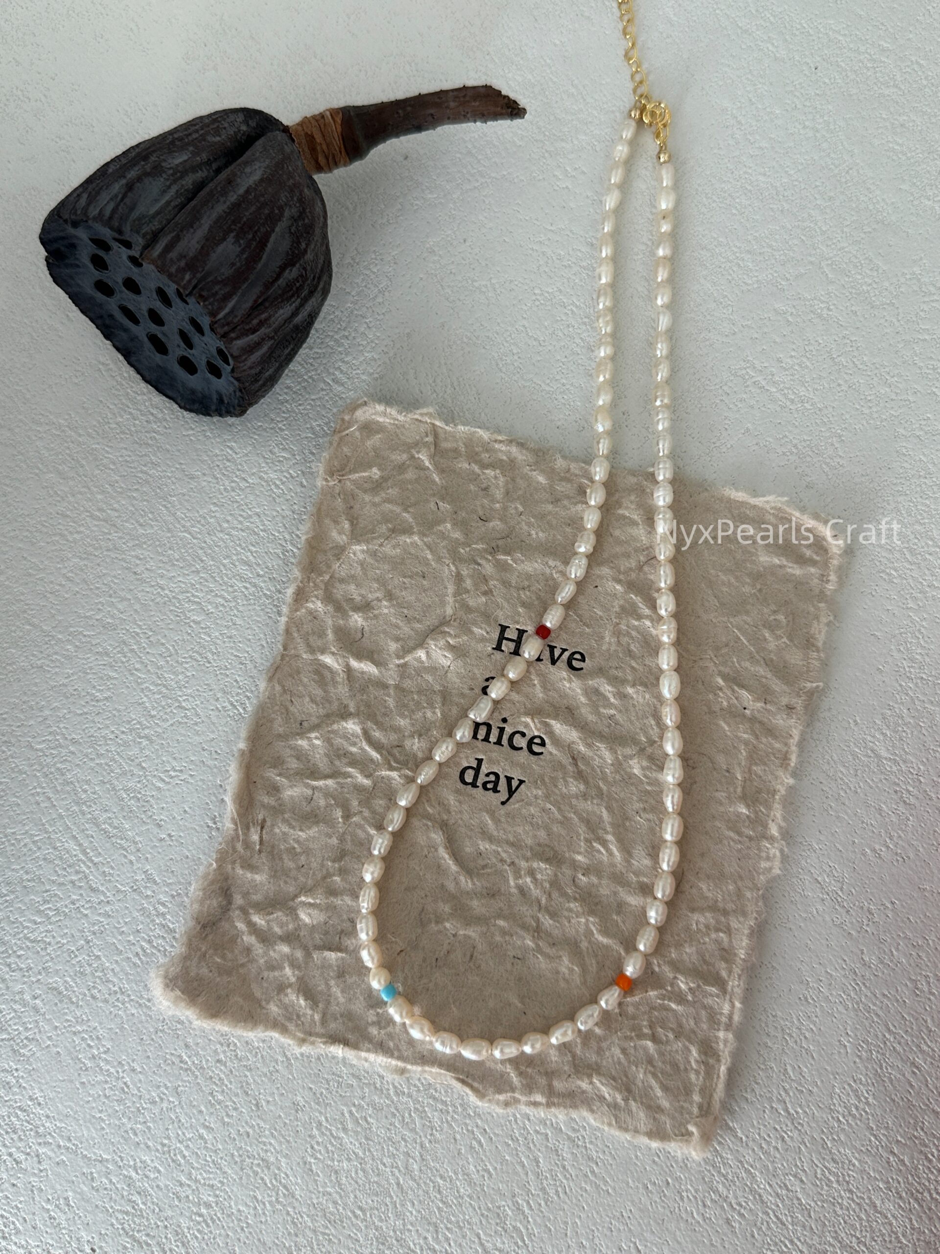 Colorful Single Pearl Necklace - 图片 10