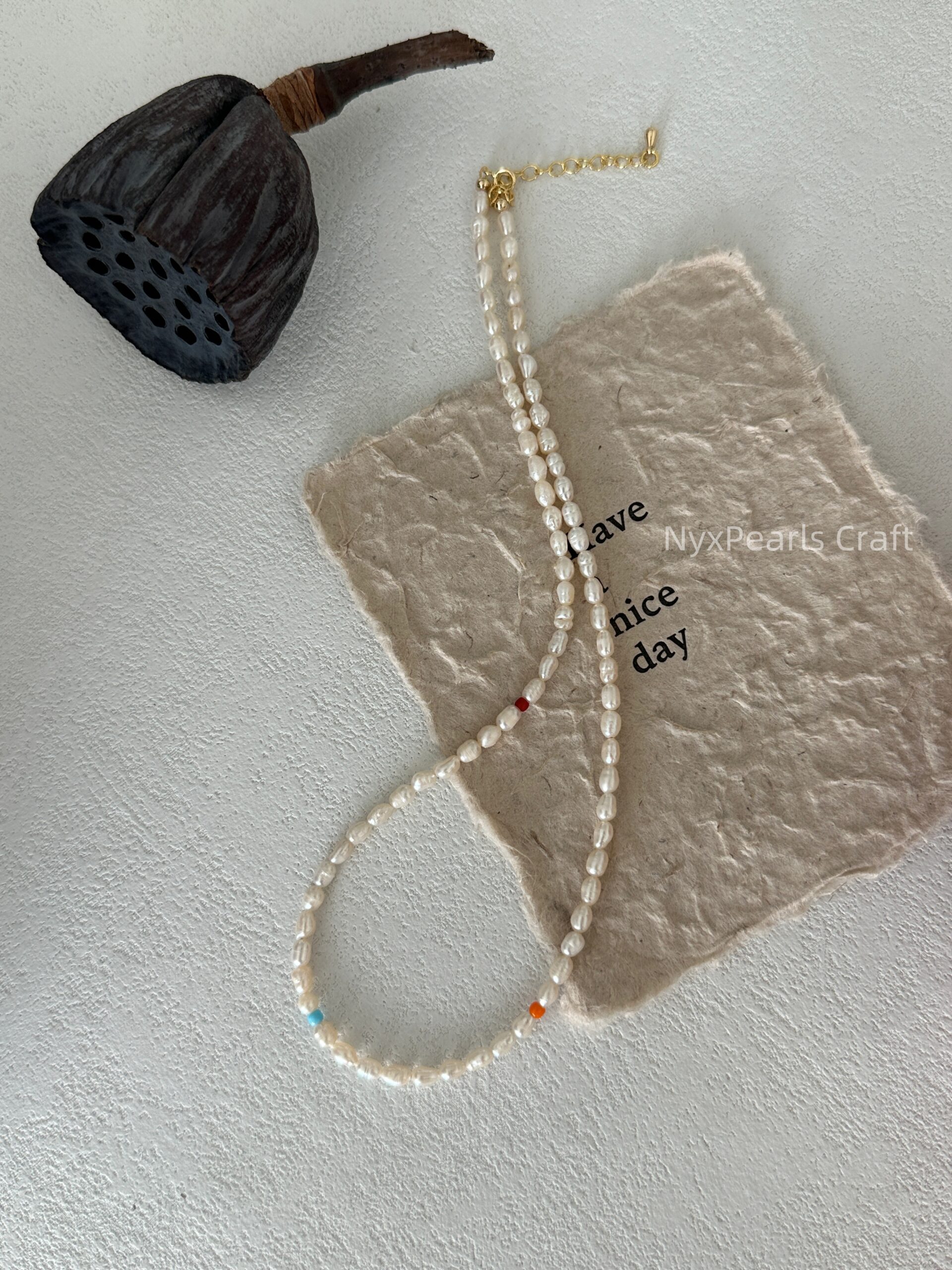 Colorful Single Pearl Necklace - 图片 11