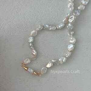 Mustache Pearl Necklace