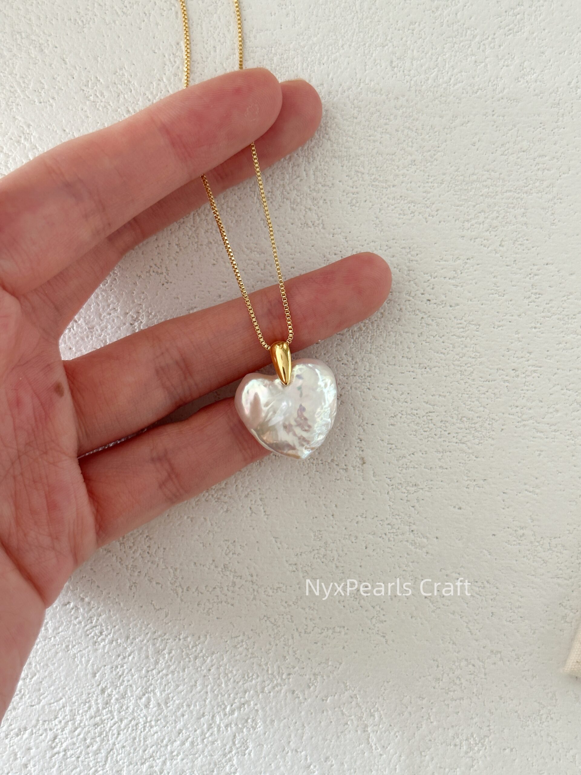 Gold Chain Large Heart Necklace - 图片 7