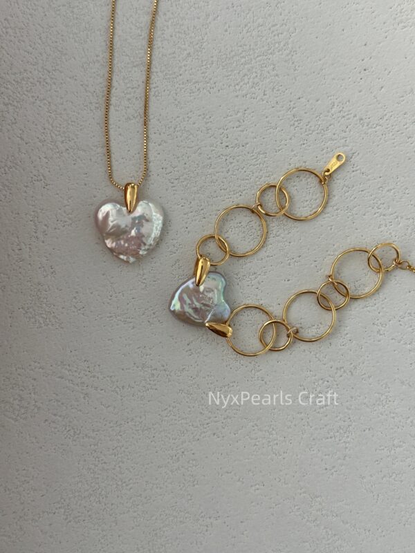 Geometric Circle Heart Bracelet - 图片 2