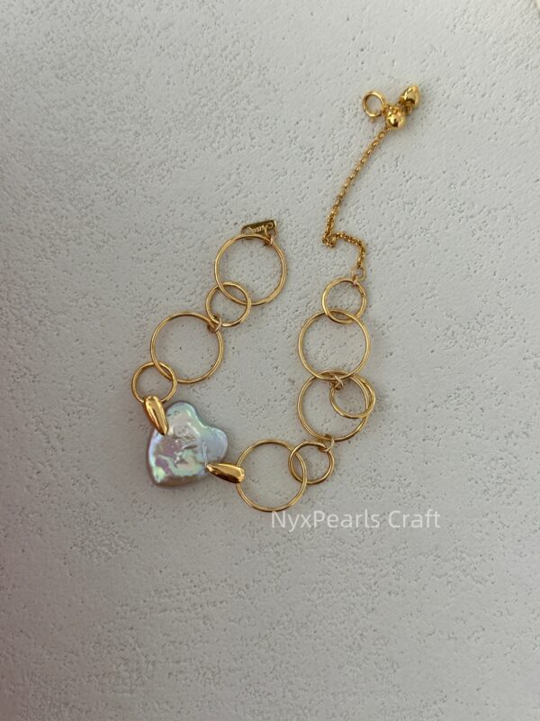 Geometric Circle Heart Bracelet - 图片 3