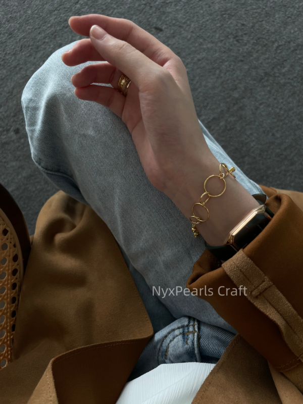 Geometric Circle Heart Bracelet - 图片 10