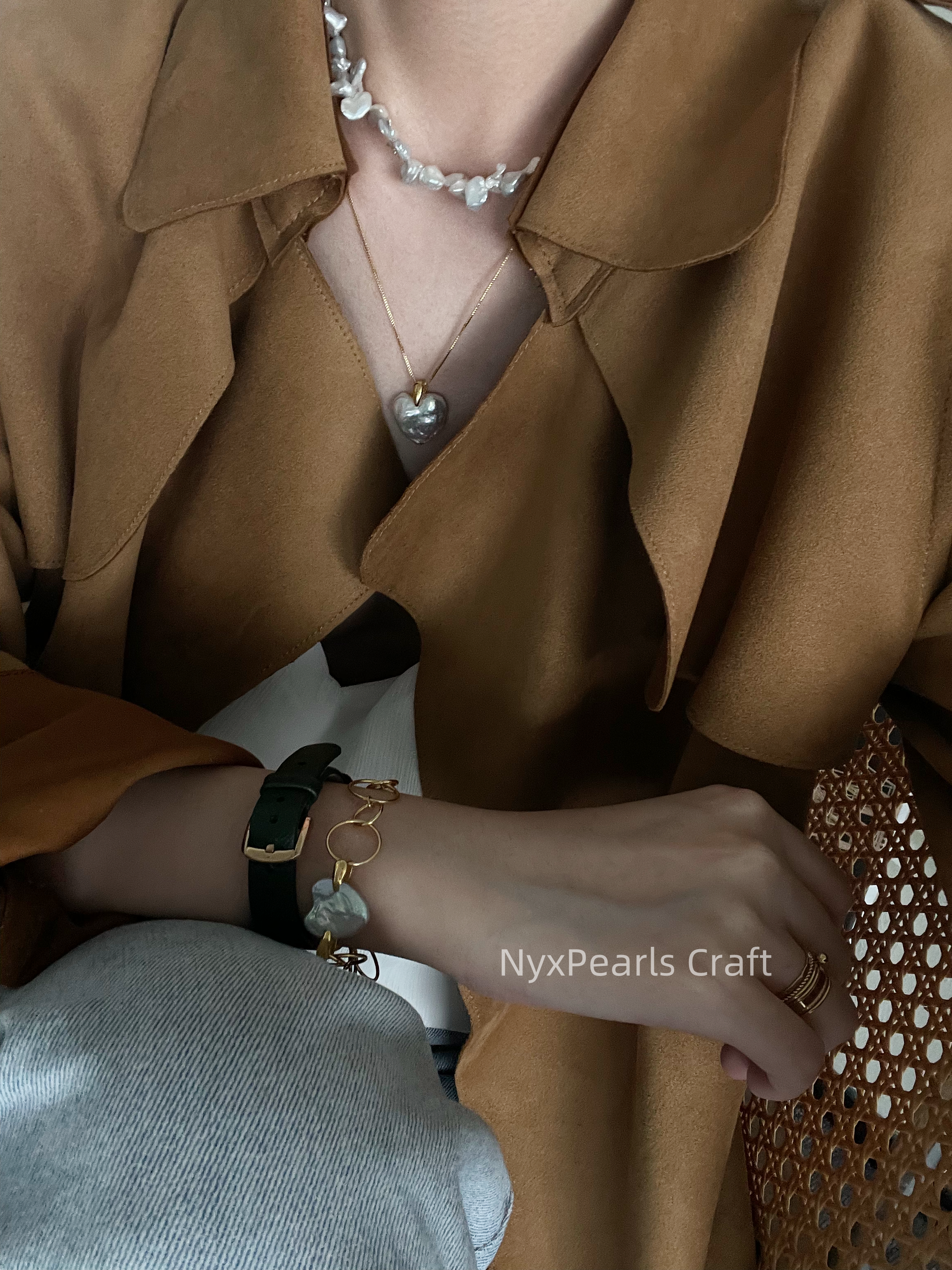 Gold Chain Large Heart Necklace - 图片 13