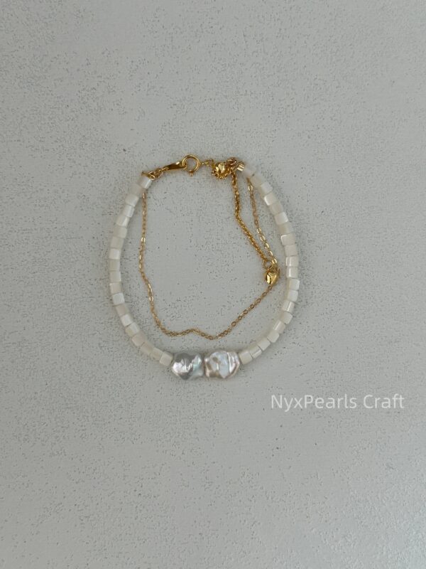 Shell Double-Layer Pearl Bracelet - 图片 3
