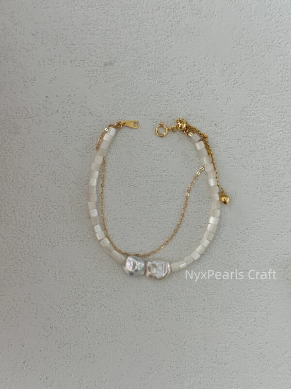 Shell Double-Layer Pearl Bracelet - 图片 4