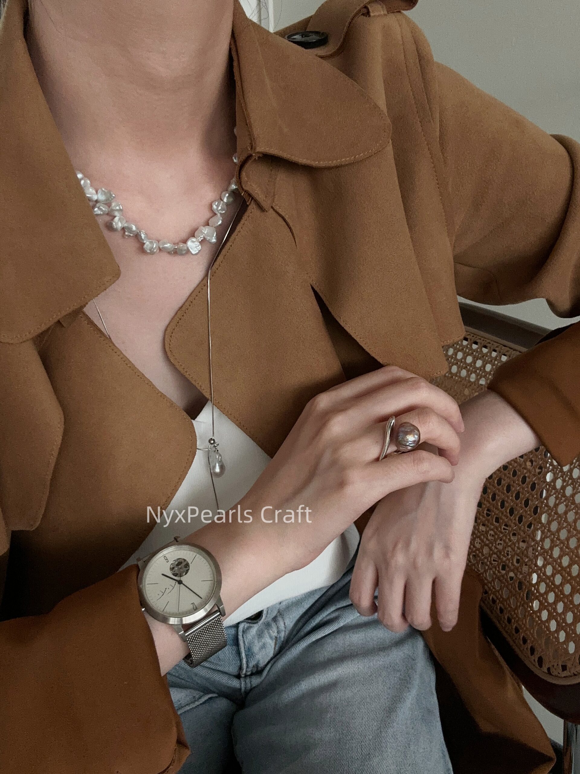 Small Baroque Adjustable Necklace - 图片 9