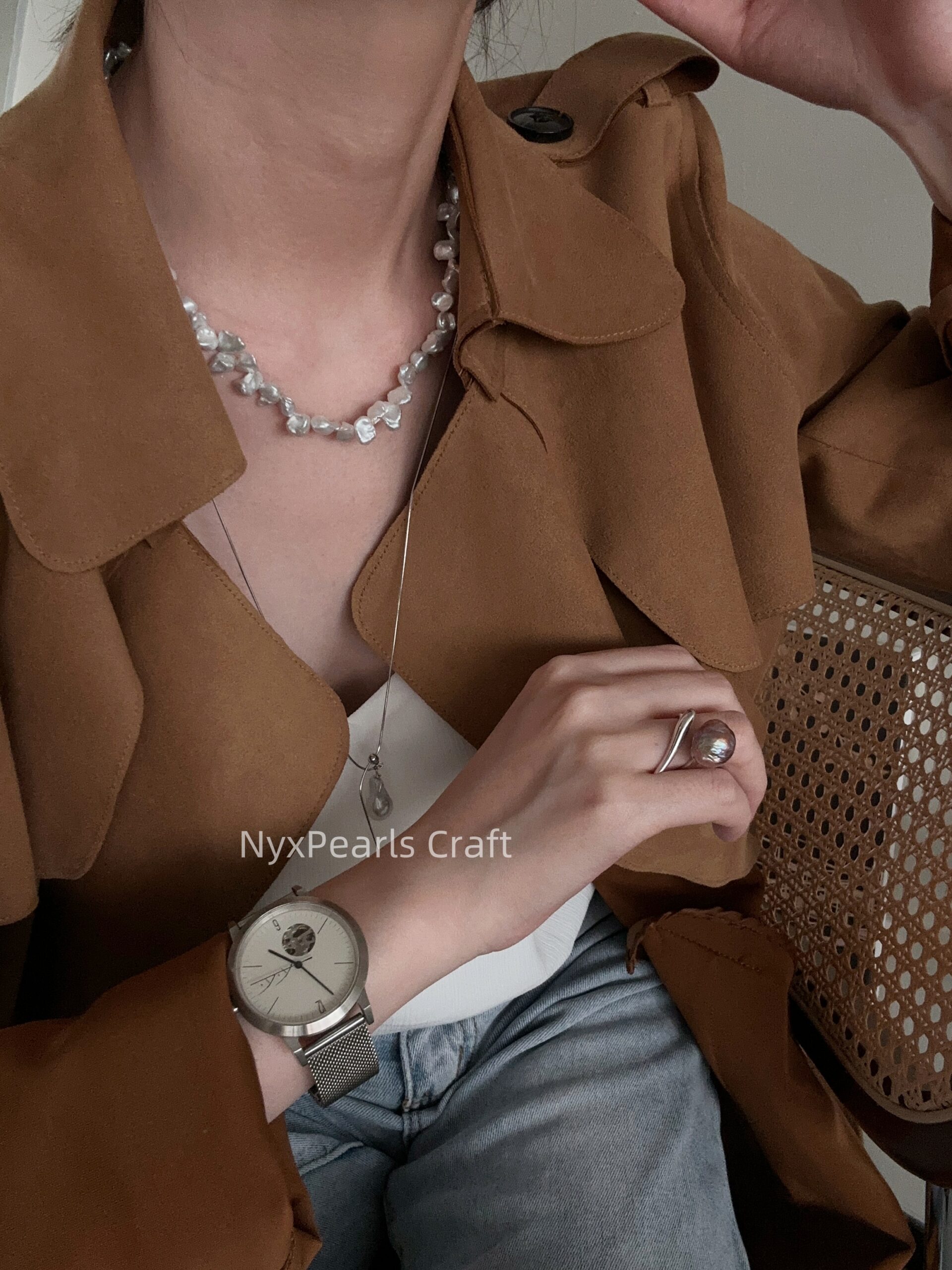 Small Baroque Adjustable Necklace - 图片 11