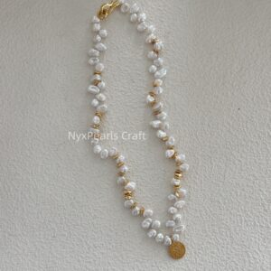 Gold Medal Keshi Pearl Necklace