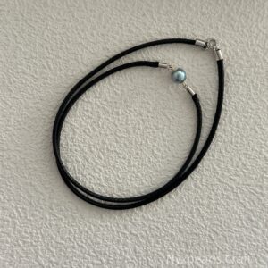 Seawater Madama Pearl Black Cord Necklace