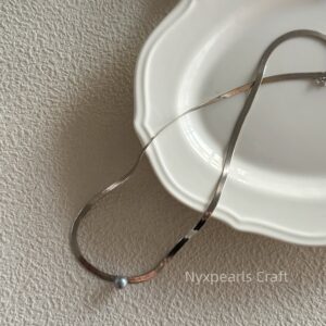 Seawater Madama Silver Snake Bone Necklace