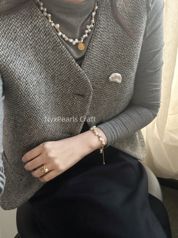 Gold Medal Keshi Pearl Necklace - 图片 6