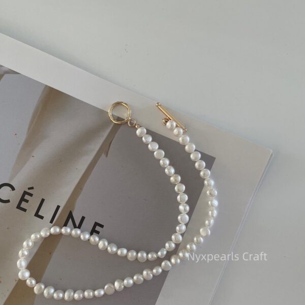 Double-Sided Luster Baroque Pearl Necklace - 图片 8