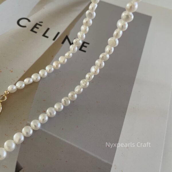 Double-Sided Luster Baroque Pearl Necklace - 图片 5