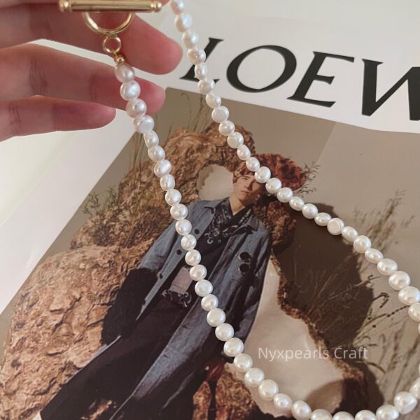 Double-Sided Luster Baroque Pearl Necklace - 图片 2