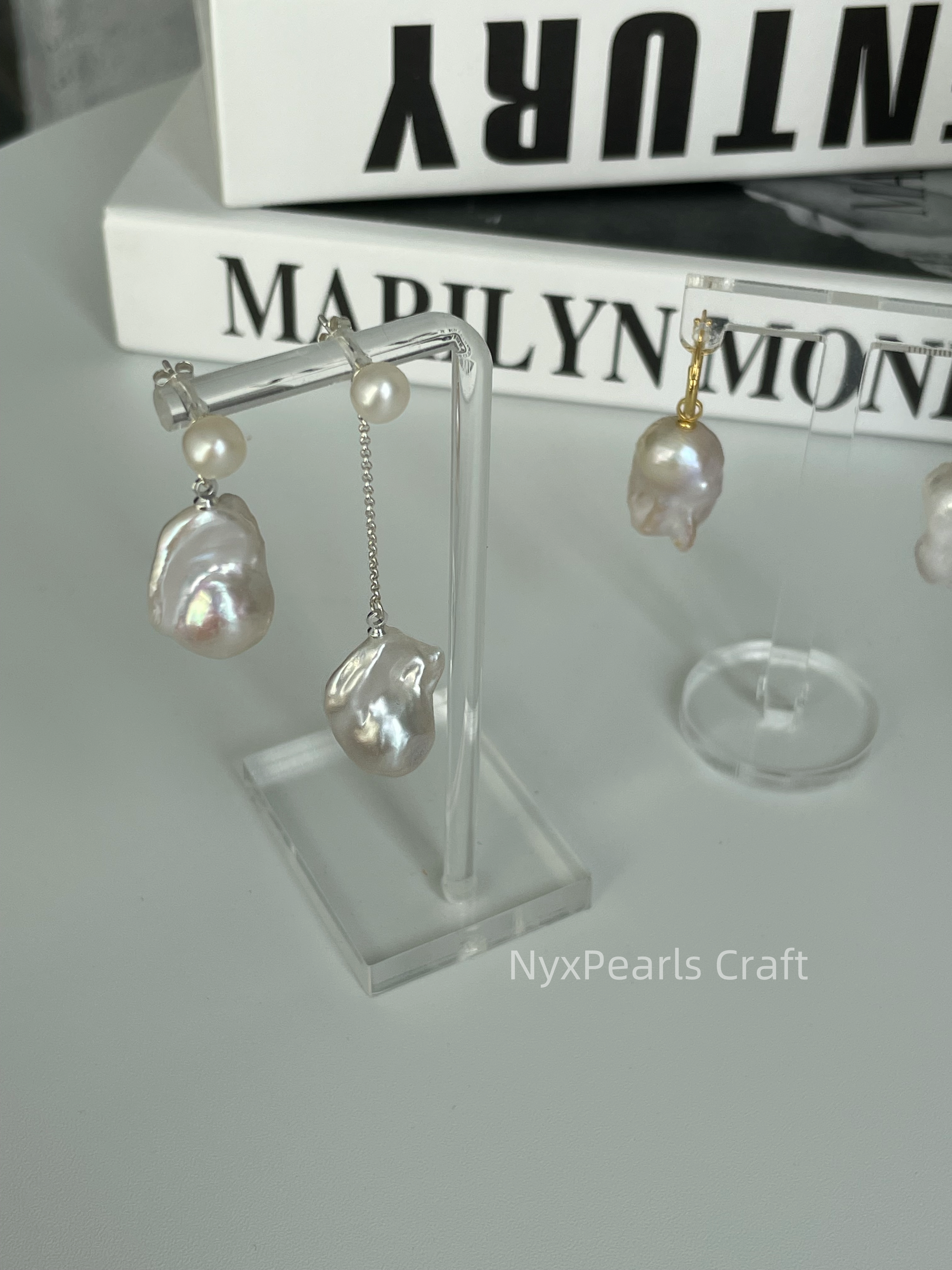 081 Baroque Button Stud Silver Earrings