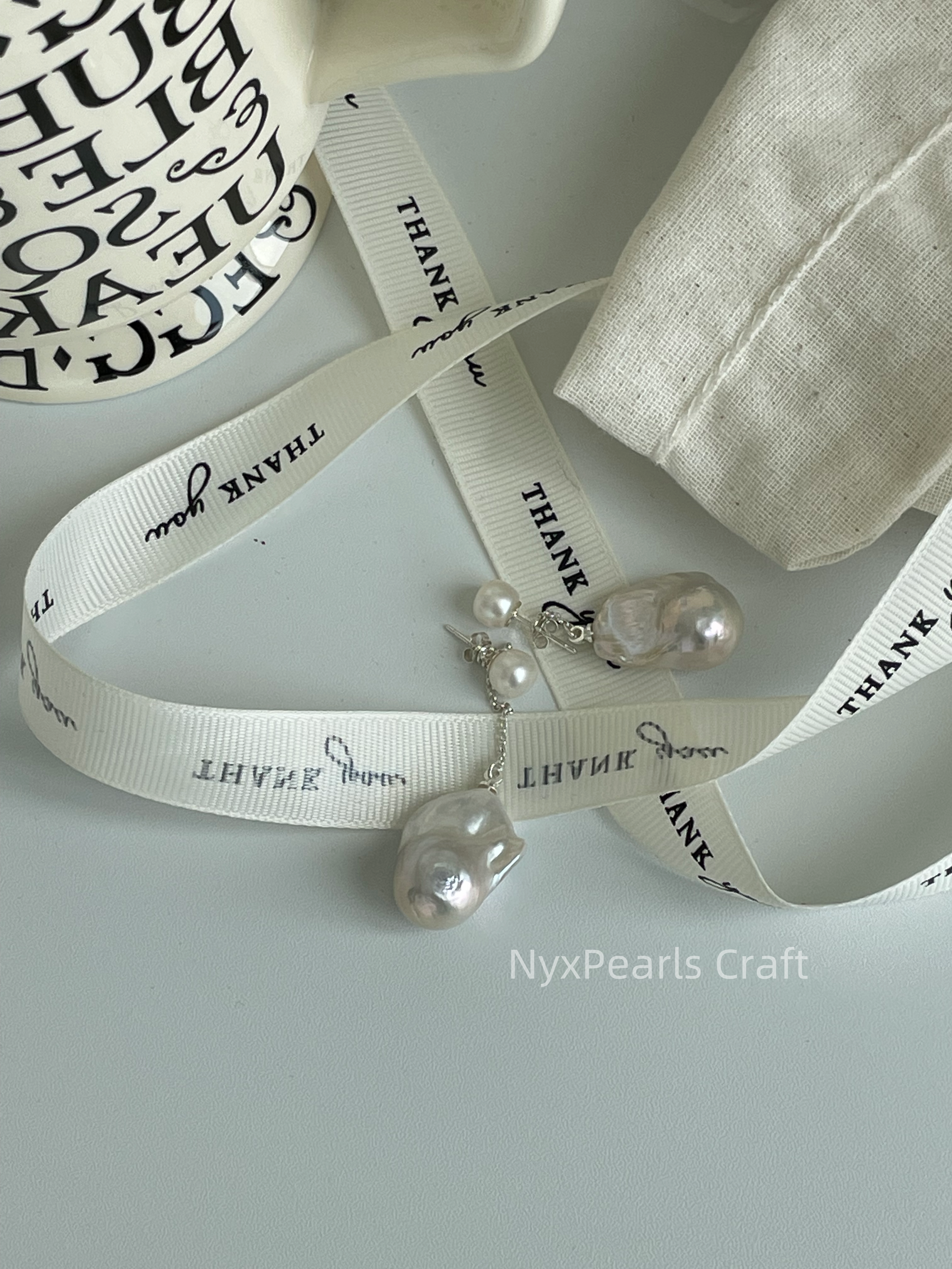 081 Baroque Button Stud Silver Earrings - 图片 3