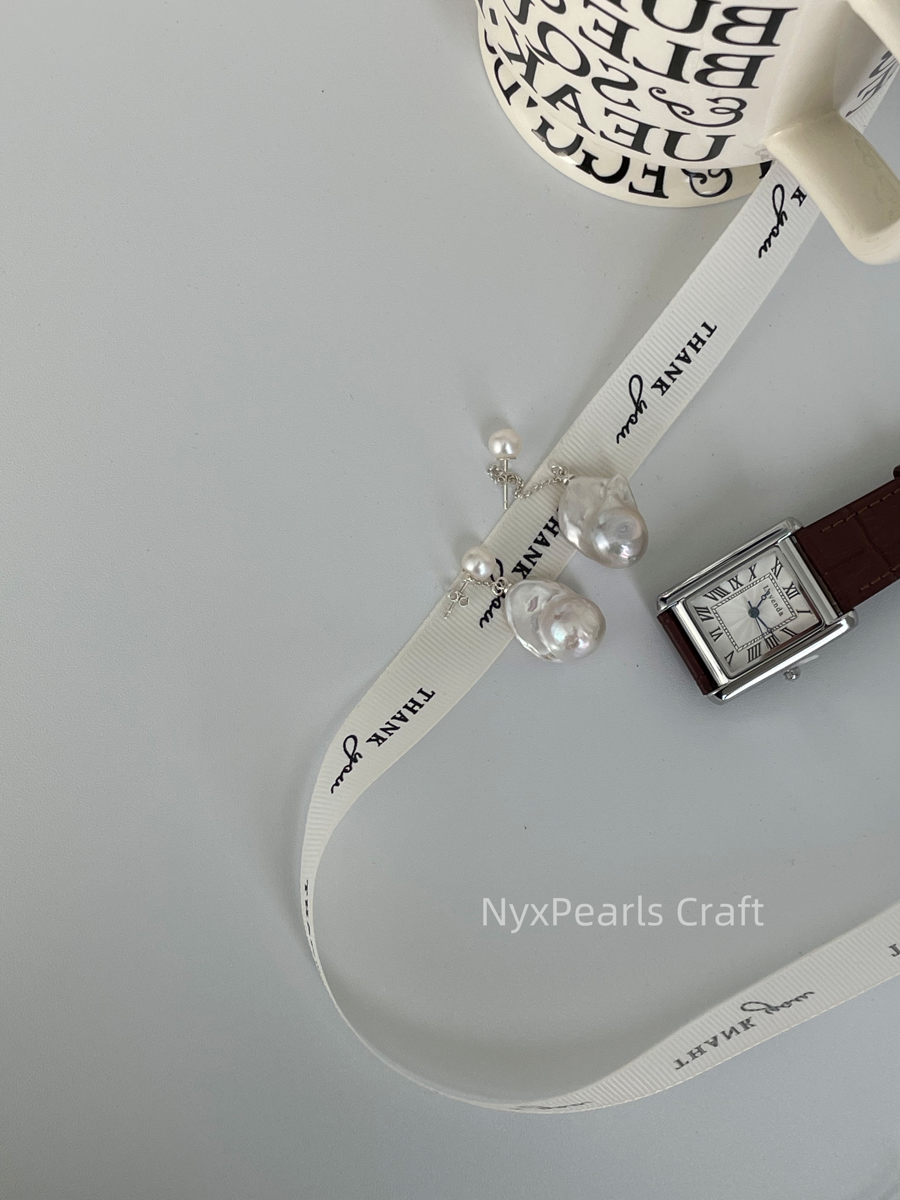 081 Baroque Button Stud Silver Earrings - 图片 8