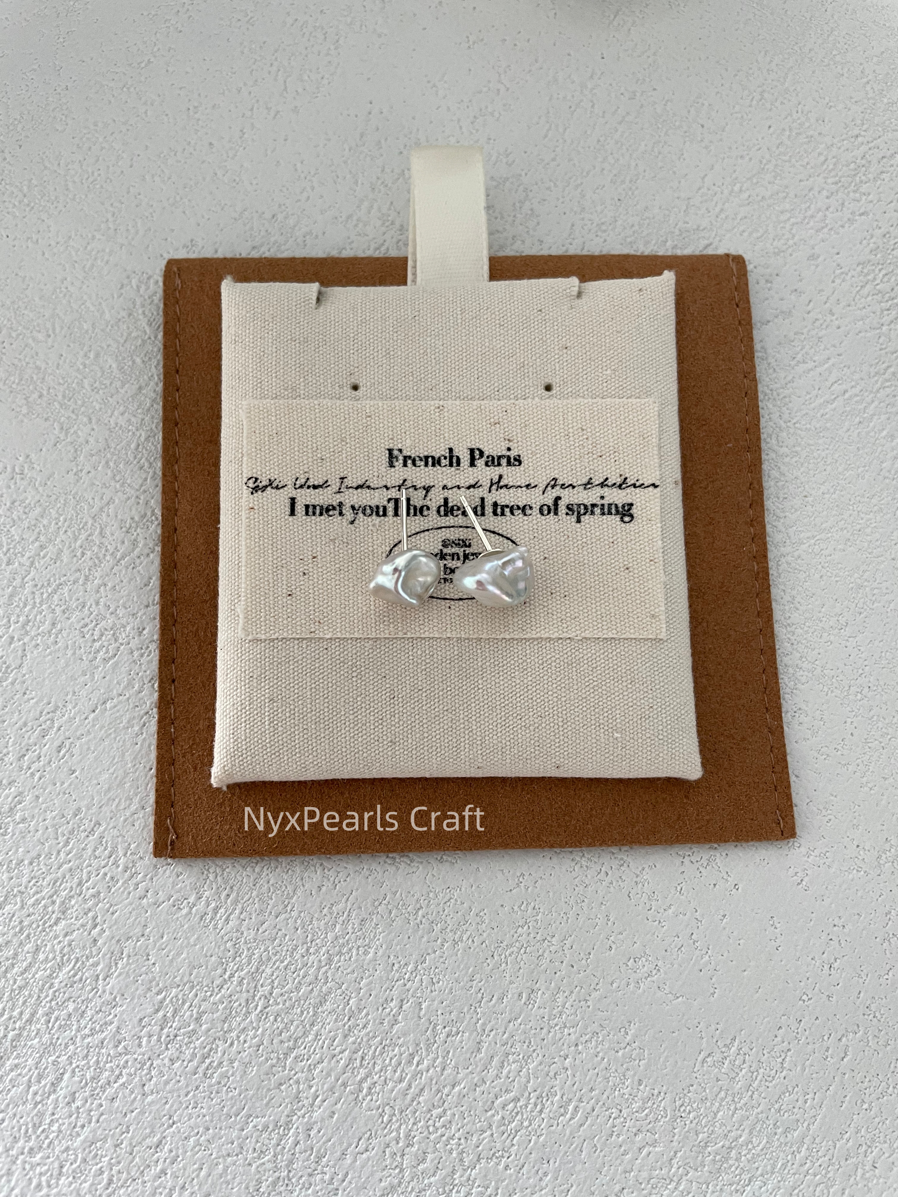 620 Australian White Keshi Pearl Studs - 图片 6