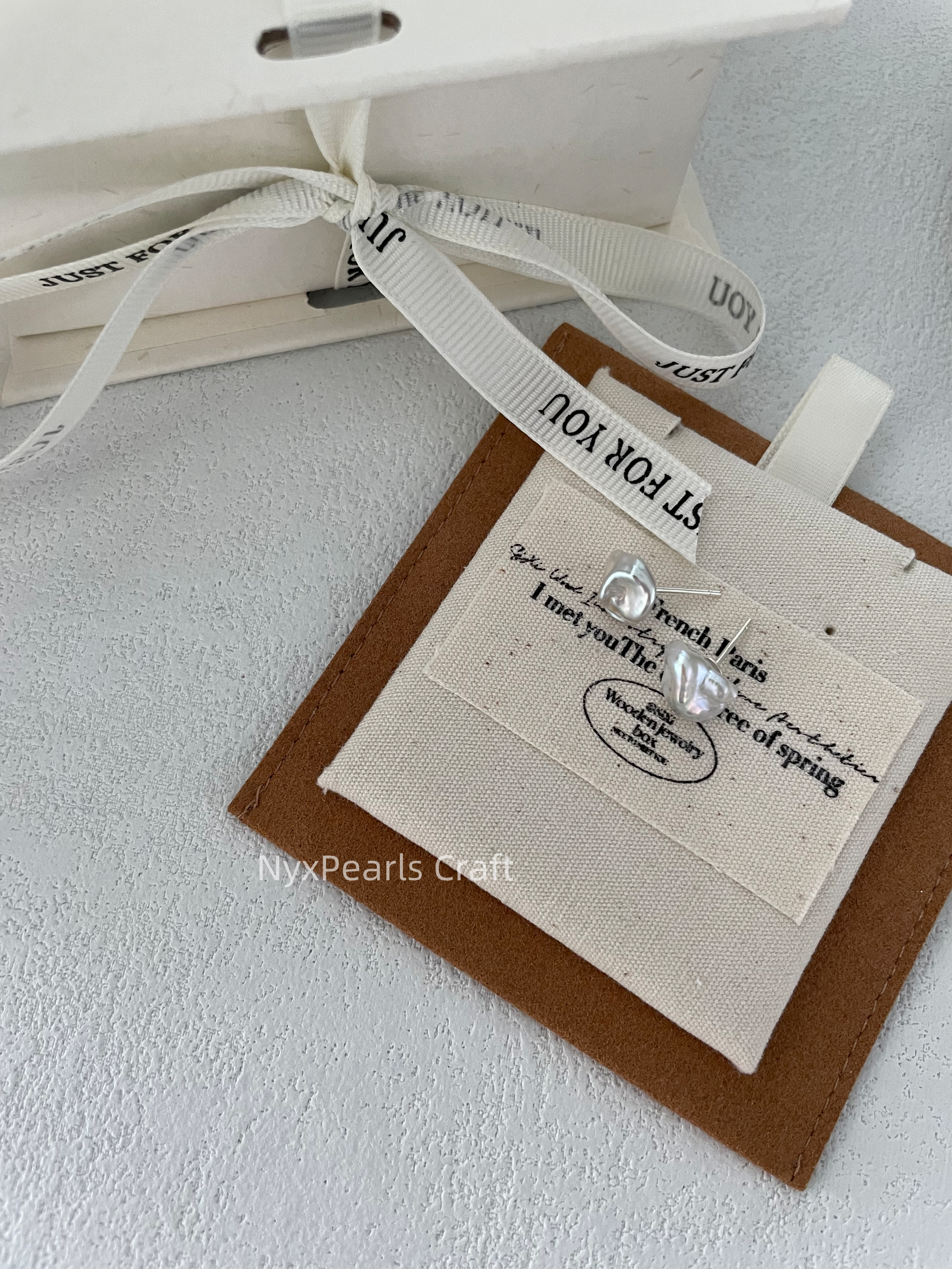 620 Australian White Keshi Pearl Studs - 图片 7